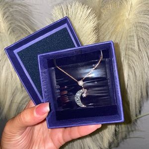 Brand New Swarovski Blue Moon & Star Necklace